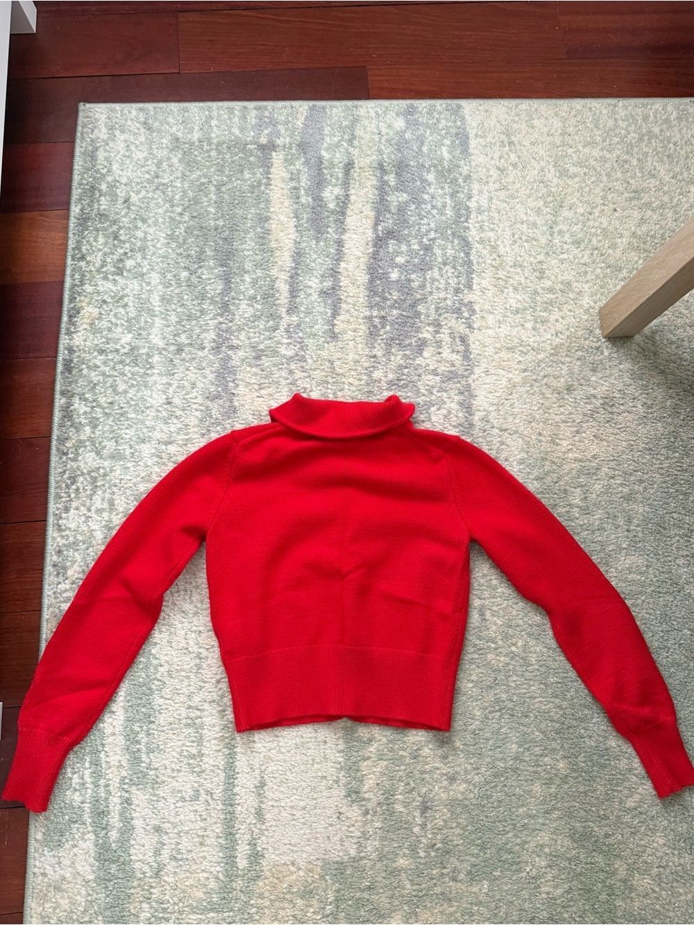 Zara Red Ribbed Knit Top - Picture 4 of 5
